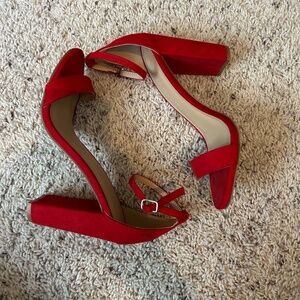 Red 2 inch heels
